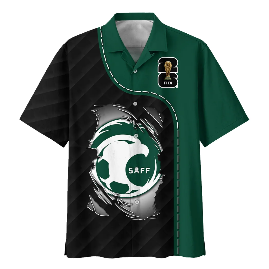Saudi Arabia Hawaiian Shirt FIFA World Cup 26 Limited Edition, Sport Pride Button Shirt HVN1584SA