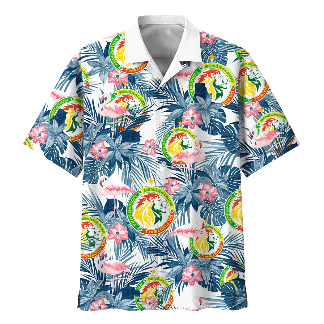 Senegal Hawaiian Shirt FIFA World Cup 26 Tropical Style, Match Day Button Shirt HVN1587SE