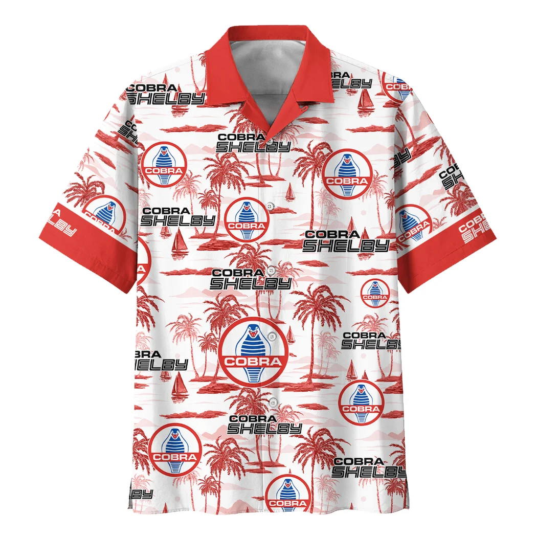 Shelby Hawaiian Shirt Exclusive Logo, Drift-Ready Button Shirt HVN1534SH