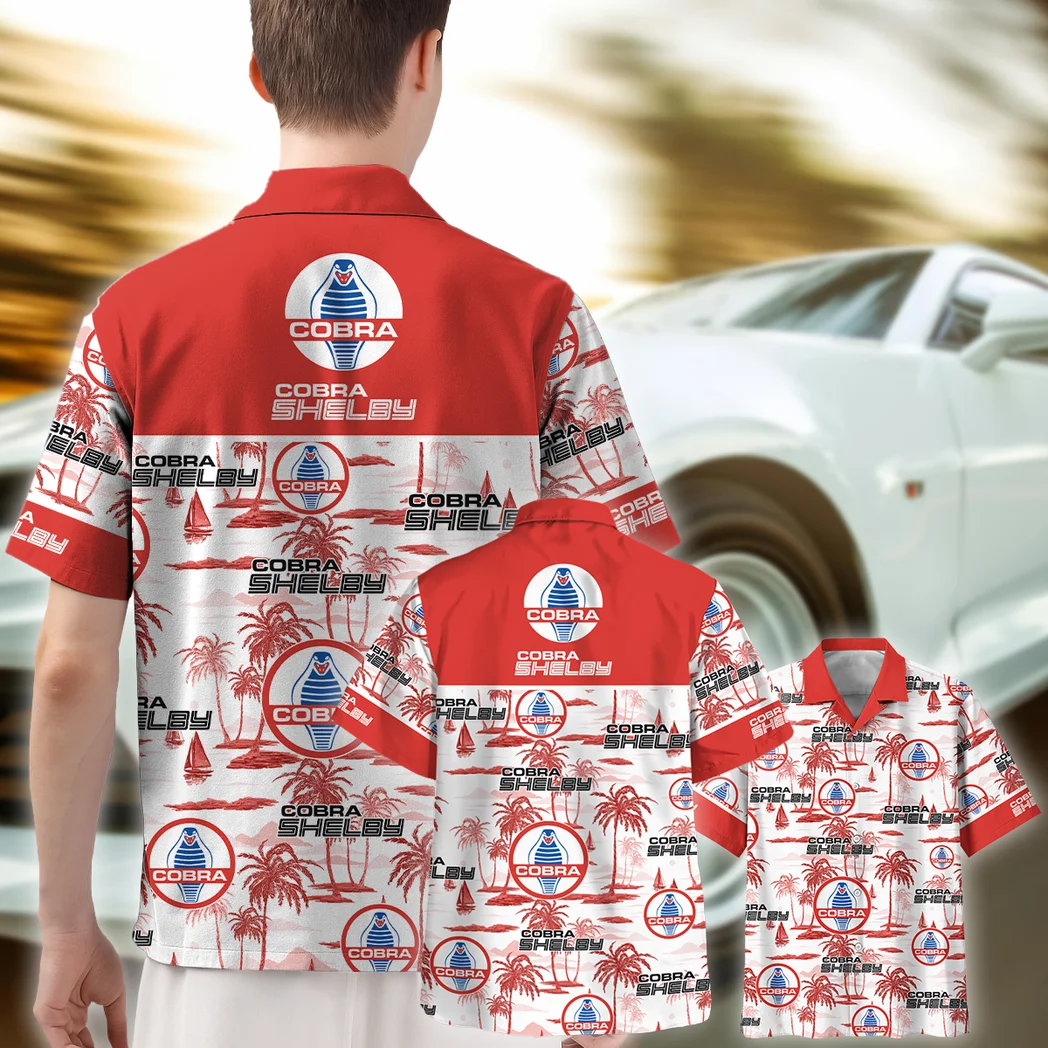 Shelby Hawaiian Shirt Exclusive Logo, Drift-Ready Button Shirt HVN1534SH
