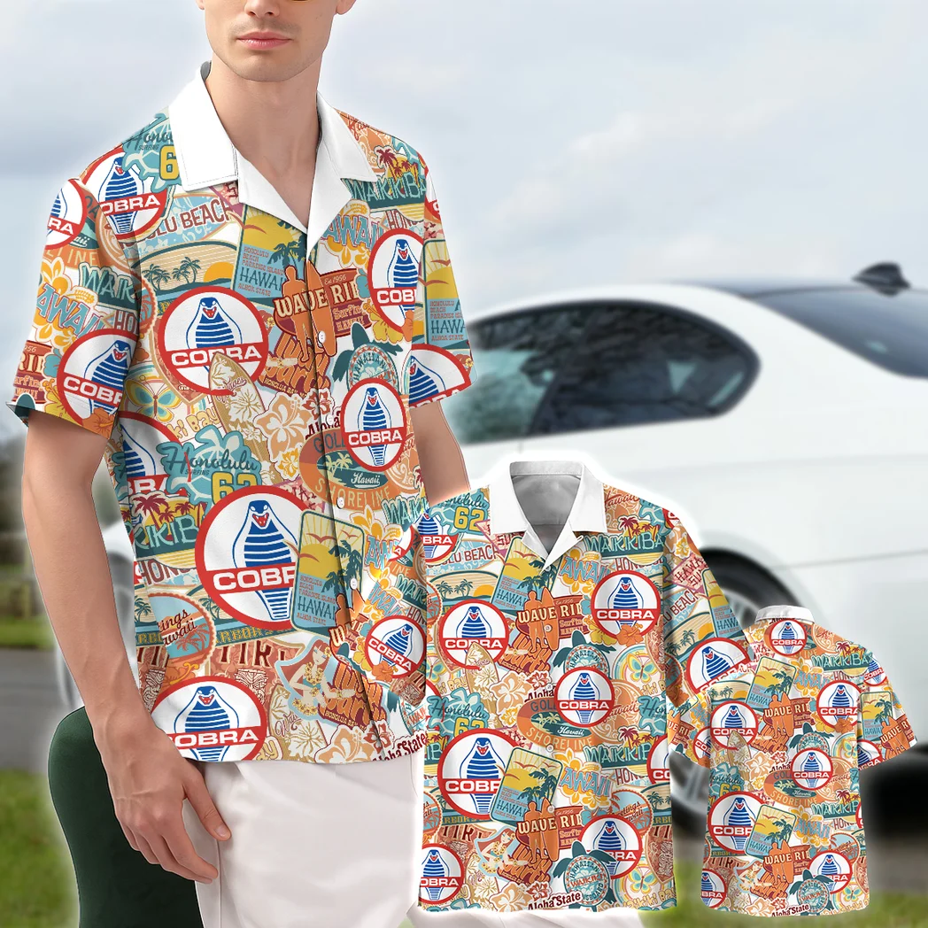 Shelby Hawaiian Shirt Exclusive Logo, Road Life Button Shirt HVN1539SH