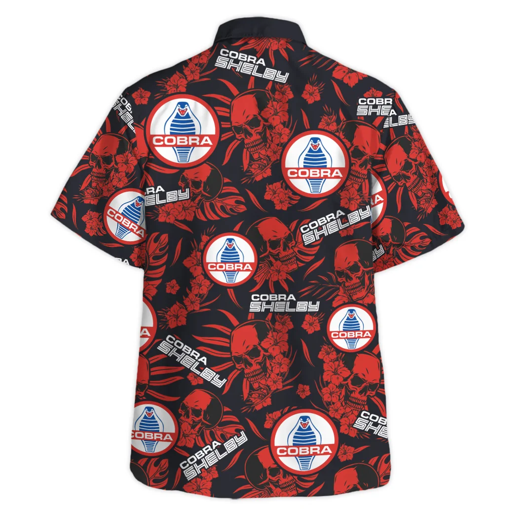 Shelby Hawaiian Shirt Skull Design, Motorsport Vibe Button Shirt HVN1535SH