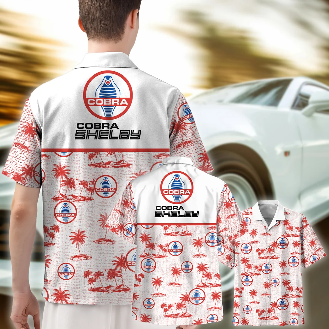 Shelby Hawaiian Shirt Tropical Style, Car Meet Button Shirt HVN1536SH