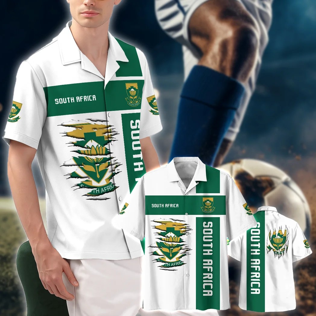 South Africa Hawaiian Shirt FIFA World Cup 26 Limited Edition, Bold Supporter Button Shirt HVN1588SO