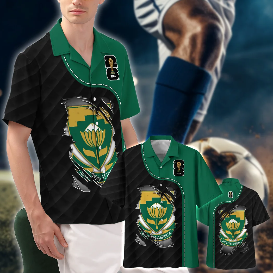 South Africa Hawaiian Shirt FIFA World Cup 26 Limited Edition, Tropical Match Day Shirt HVN1584SO