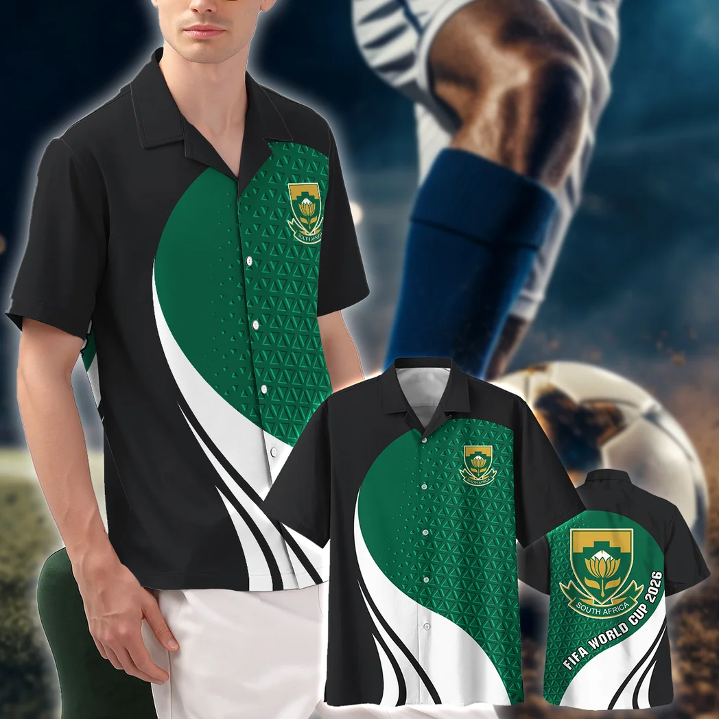 South Africa Hawaiian Shirt FIFA World Cup 26 Limited Edition, True Supporter Button Shirt HVN1583SO