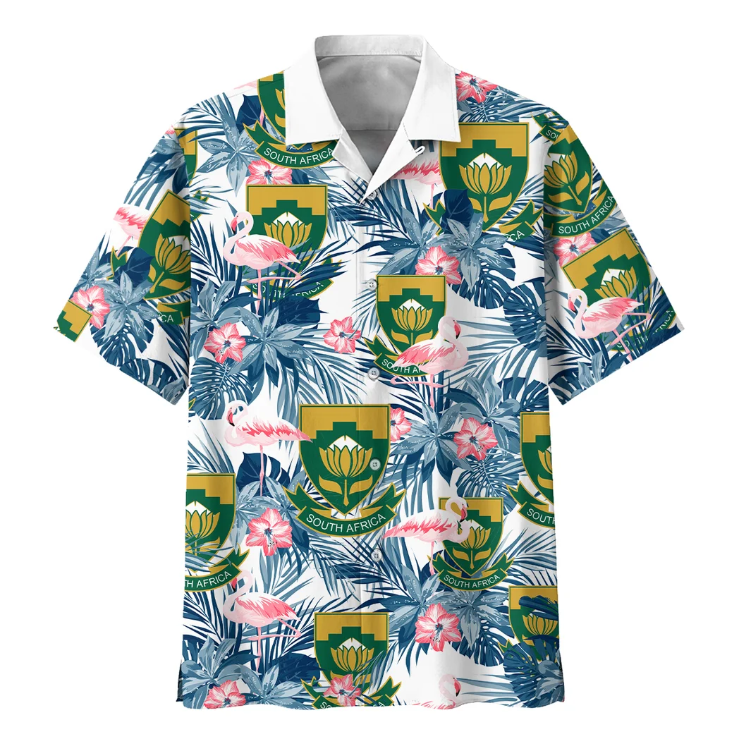South Africa Hawaiian Shirt FIFA World Cup 26 Tropical Style, Sport Pride Button Shirt HVN1587SO