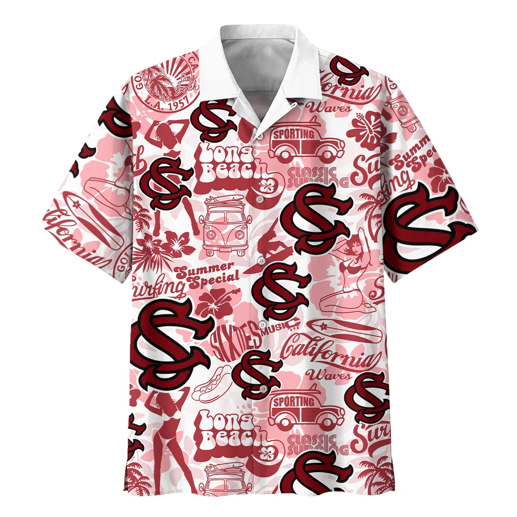 South Carolina Gamecocks Hawaiian Shirt Logo Print, Bold Spirit Button Shirt HVN1467SC
