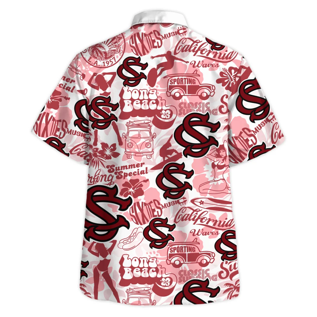 South Carolina Gamecocks Hawaiian Shirt Logo Print, Bold Spirit Button Shirt HVN1467SC