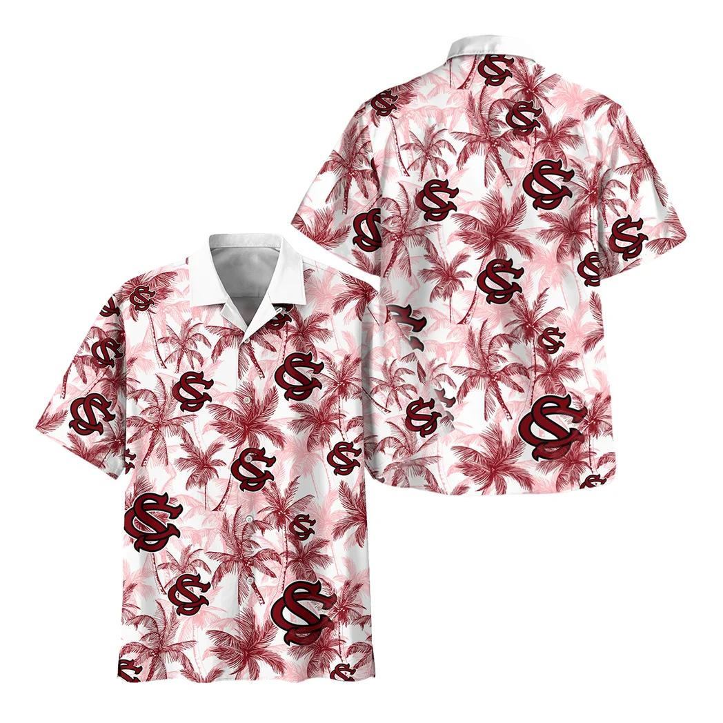 South Carolina Gamecocks Hawaiian Shirt Logo Print, Fan Lifestyle Button Shirt HVN1468SC