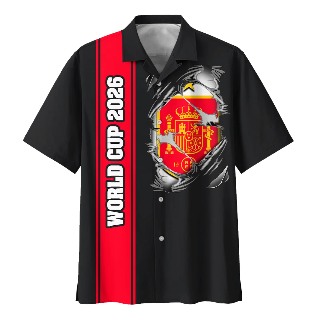 Spain FIFA World Cup 2026 Hawaiian Shirt, Everyday Fan Button Shirt HVN1561SP