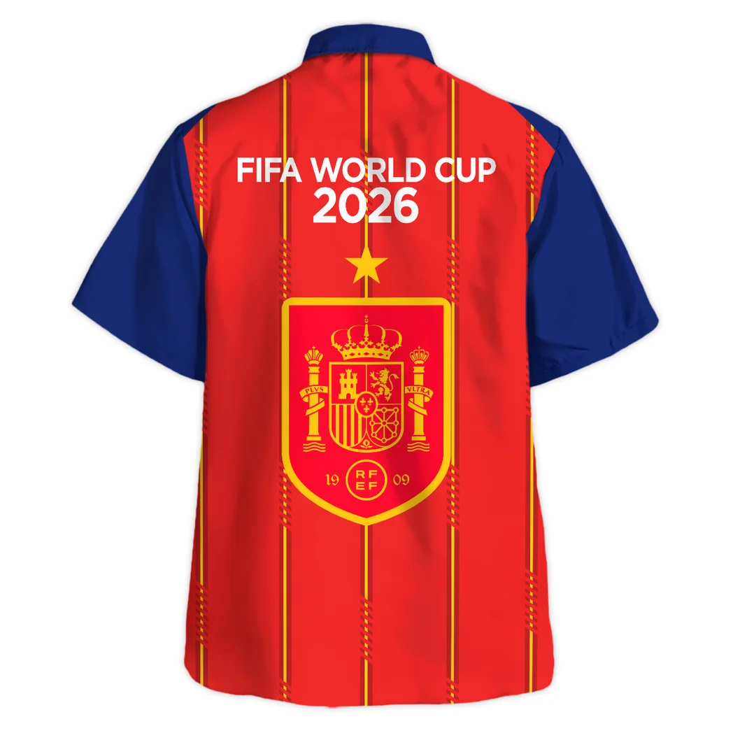 Spain FIFA World Cup 2026 Hawaiian Shirt, Everyday Spirit Button Shirt HVN1548SP