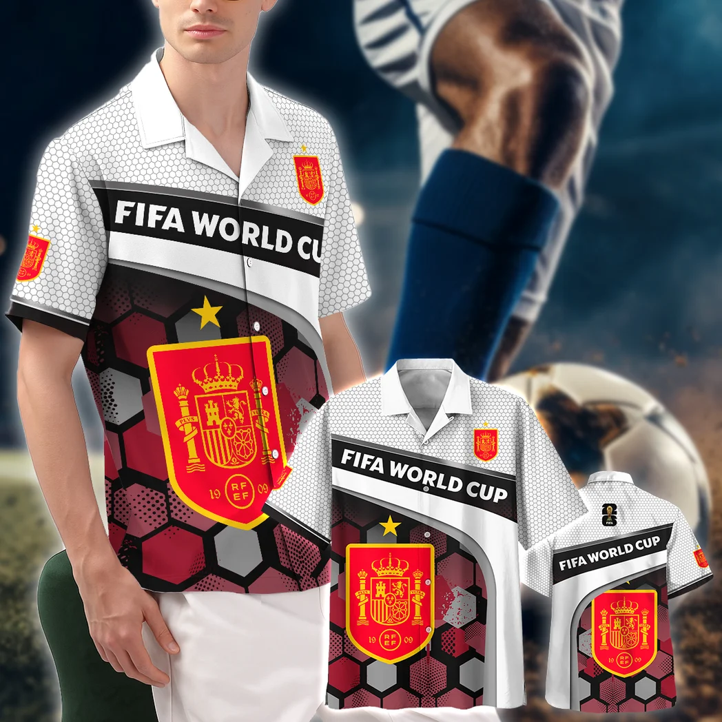 Spain FIFA World Cup 2026 Hawaiian Shirt, Sport Pride Button Shirt HVN1565SP