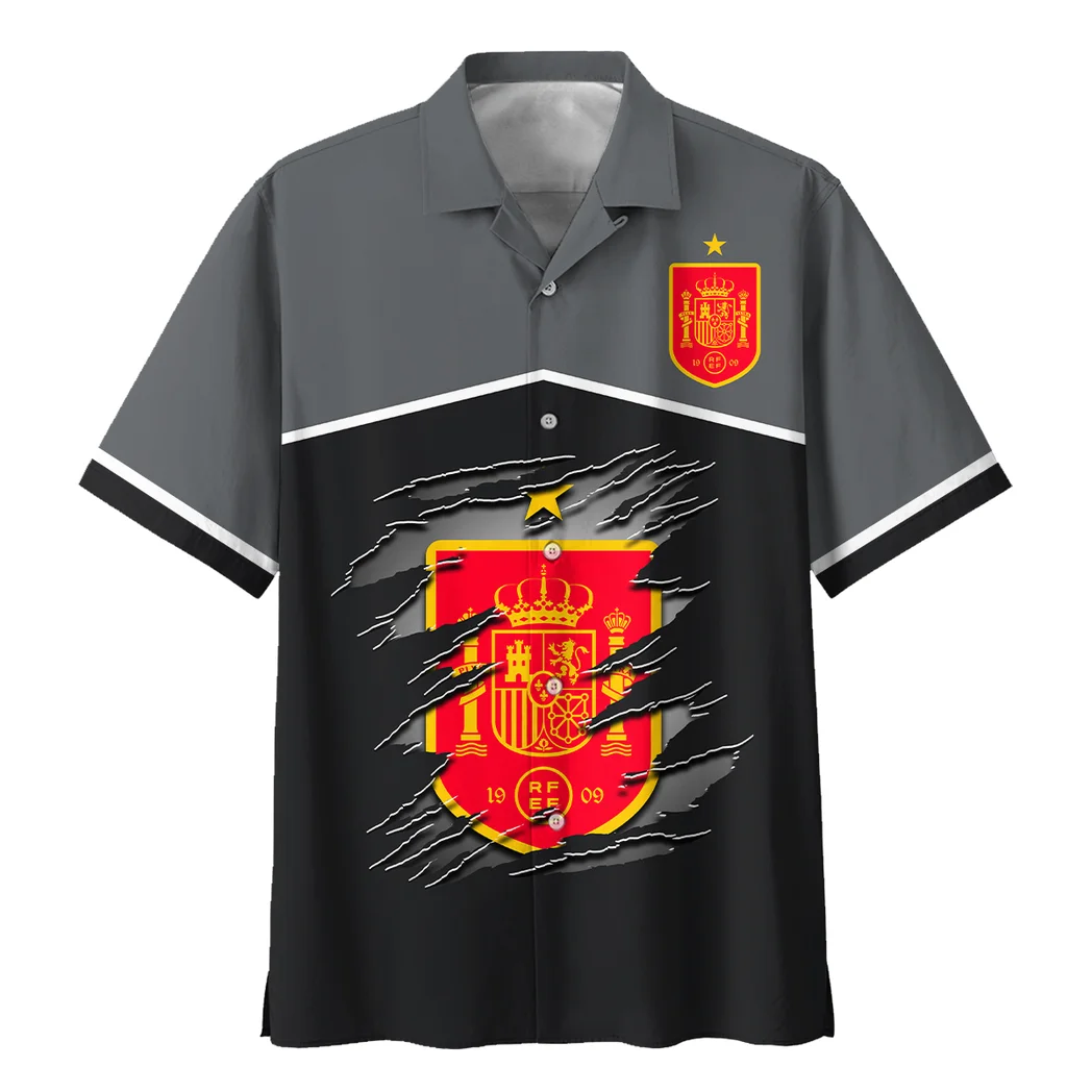 Spain FIFA World Cup 2026 Hawaiian Shirt, Stadium Energy Button Shirt HVN1563SP
