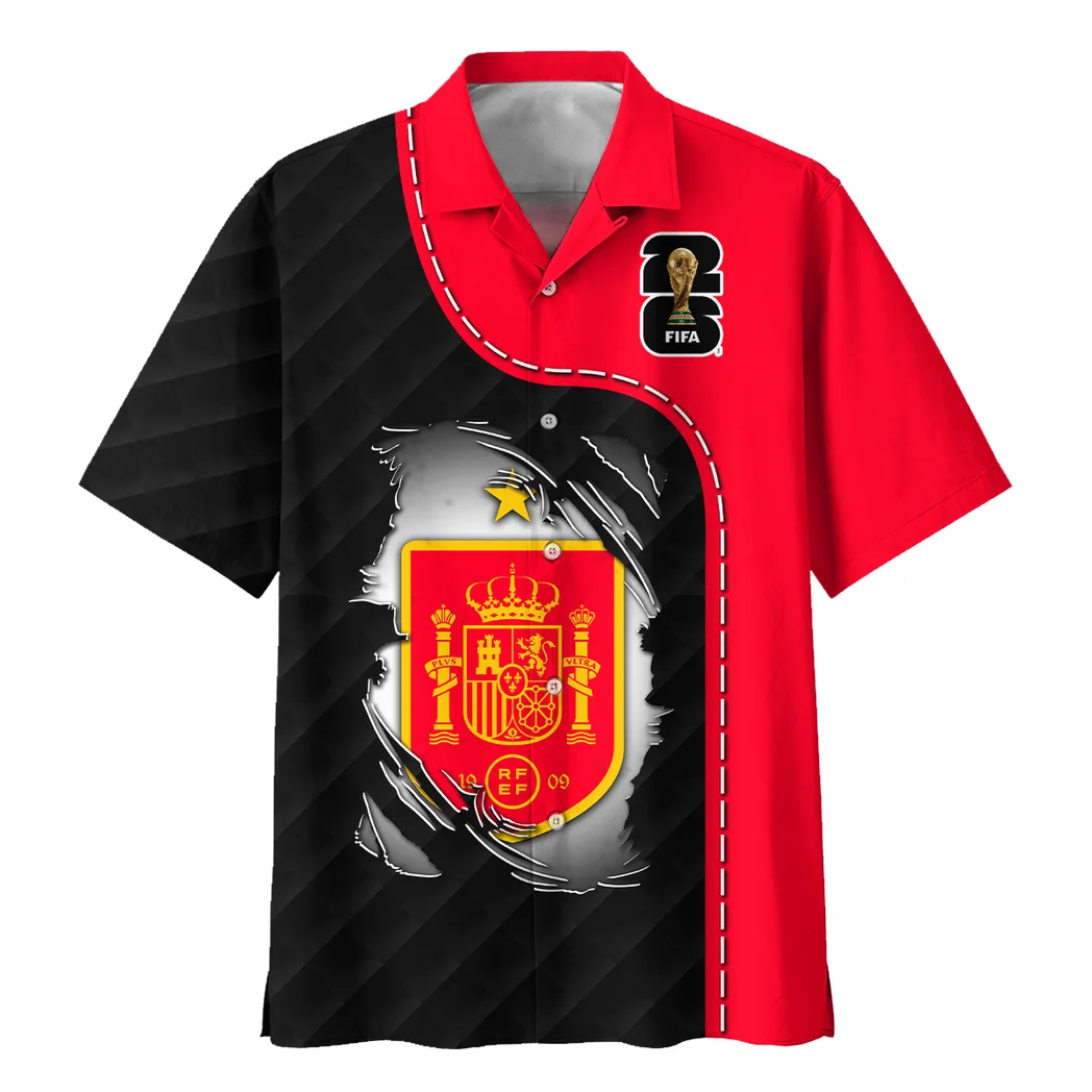 Spain Hawaiian Shirt FIFA World Cup 26 Limited Edition, Bold Supporter Button Shirt HVN1584SP