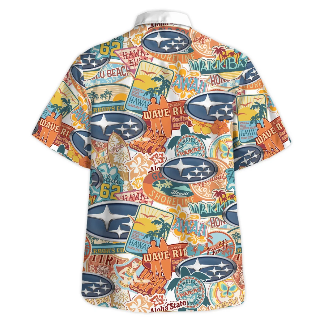 Subaru Hawaiian Shirt Exclusive Logo, Custom Ride Button Shirt HVN1539SUB