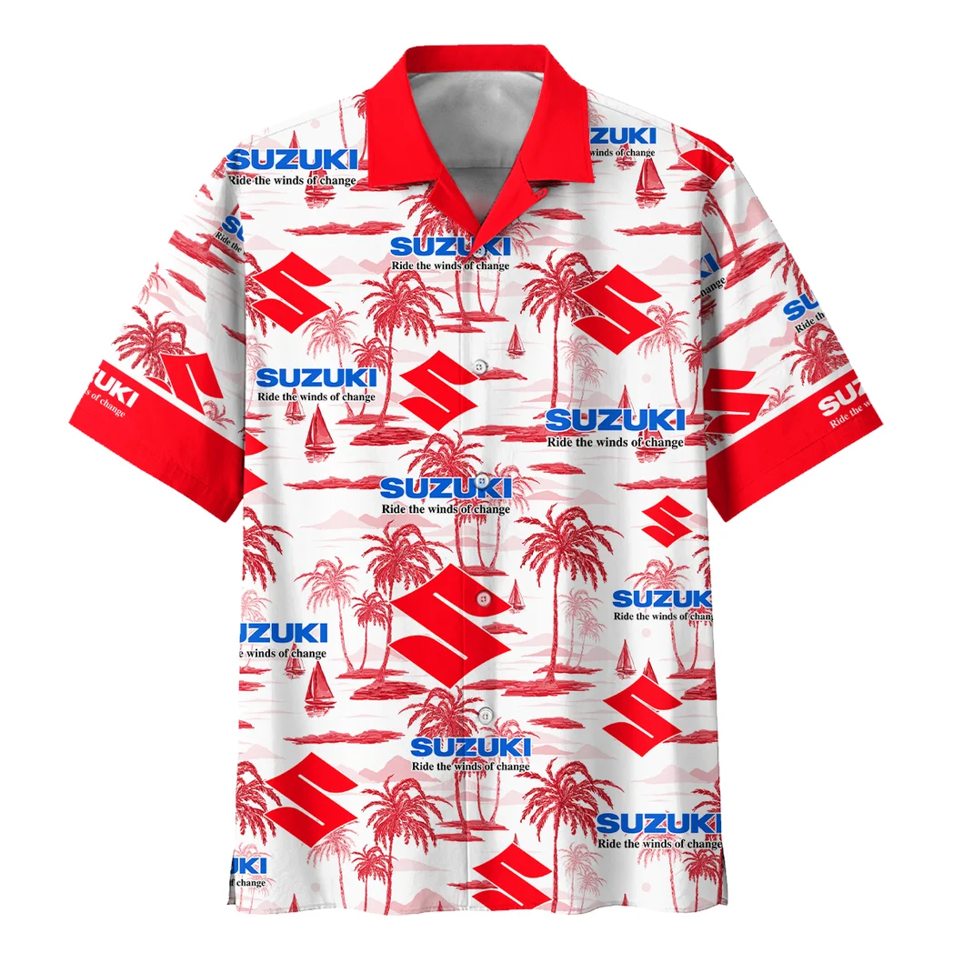 Suzuki Hawaiian Shirt Exclusive Logo, Auto Fan Button Shirt HVN1534SU