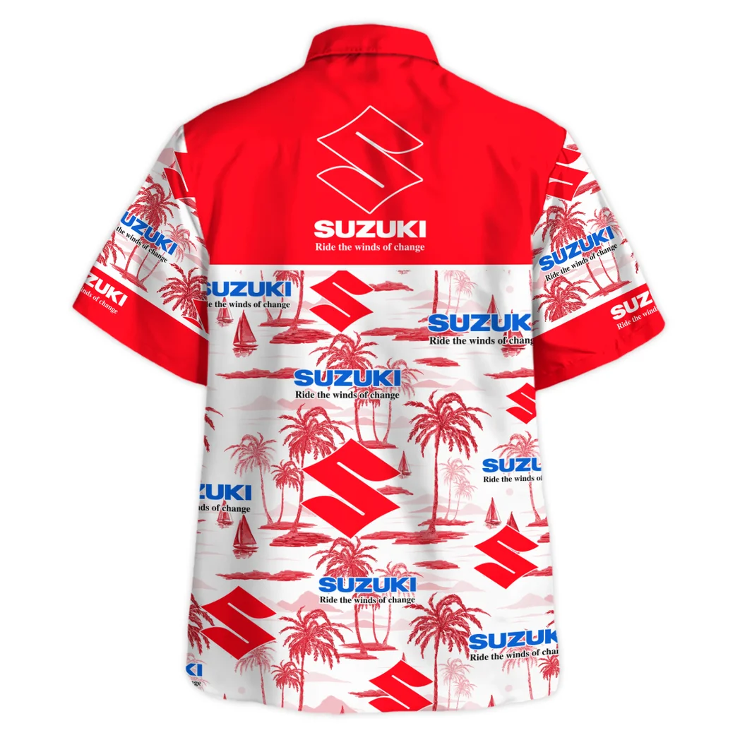 Suzuki Hawaiian Shirt Exclusive Logo, Auto Fan Button Shirt HVN1534SU
