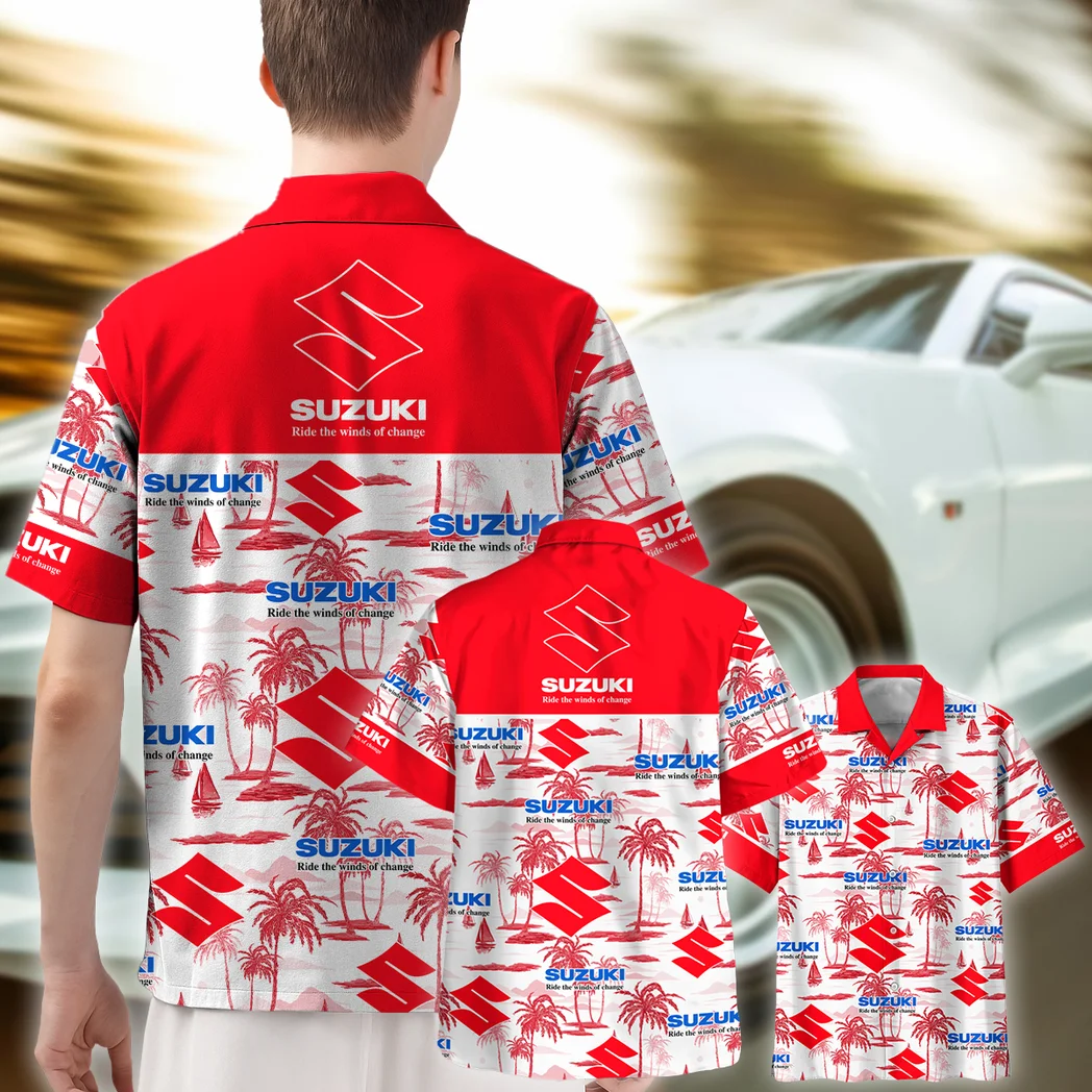 Suzuki Hawaiian Shirt Exclusive Logo, Auto Fan Button Shirt HVN1534SU