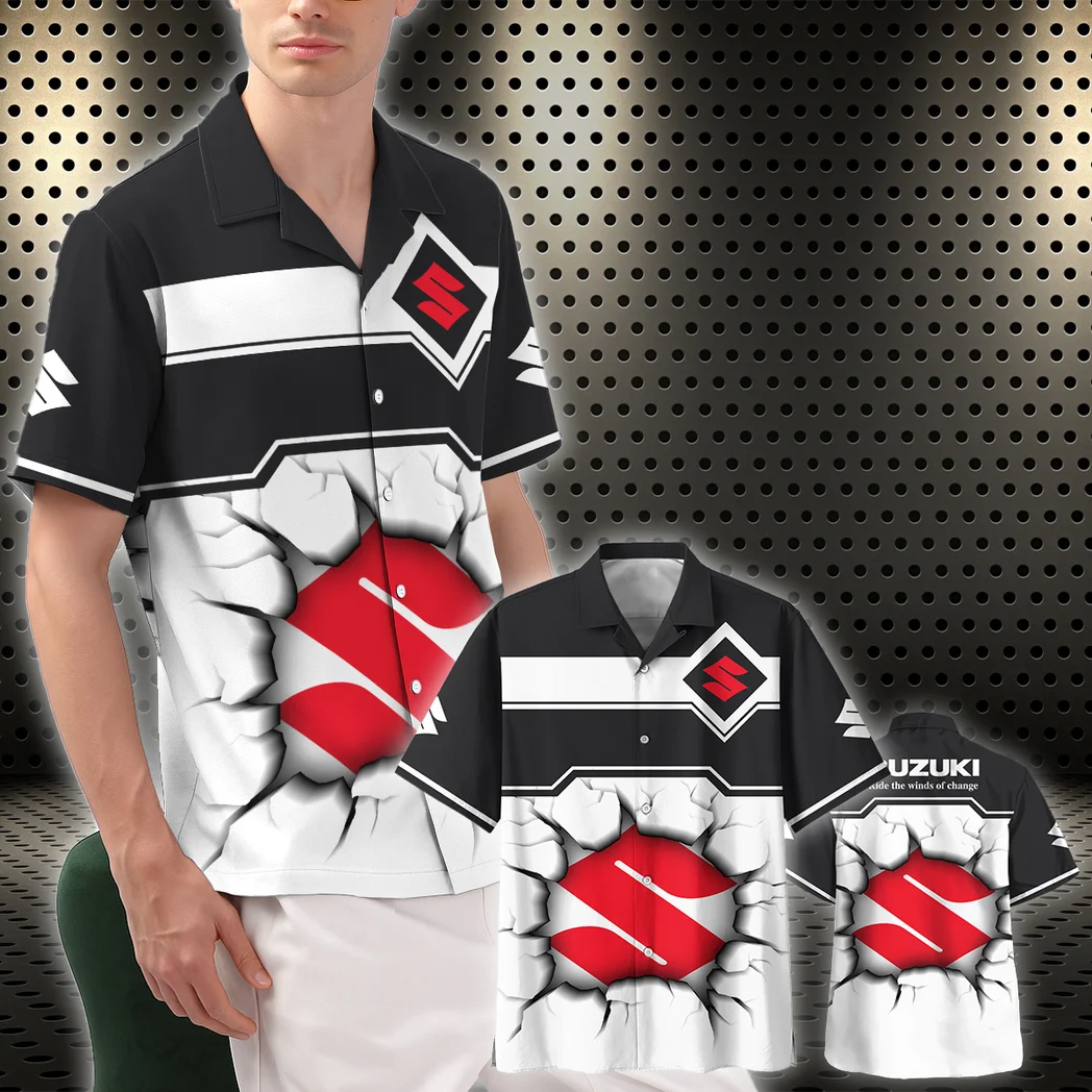 Suzuki Hawaiian Shirt, Gearhead Style Button Shirt HVN1400SU