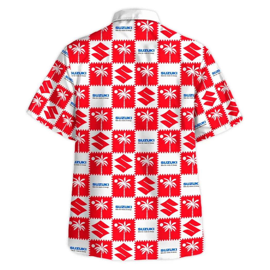Suzuki Hawaiian Shirt Logo Exclusive, Street Racer Button Shirt HVN1540SU