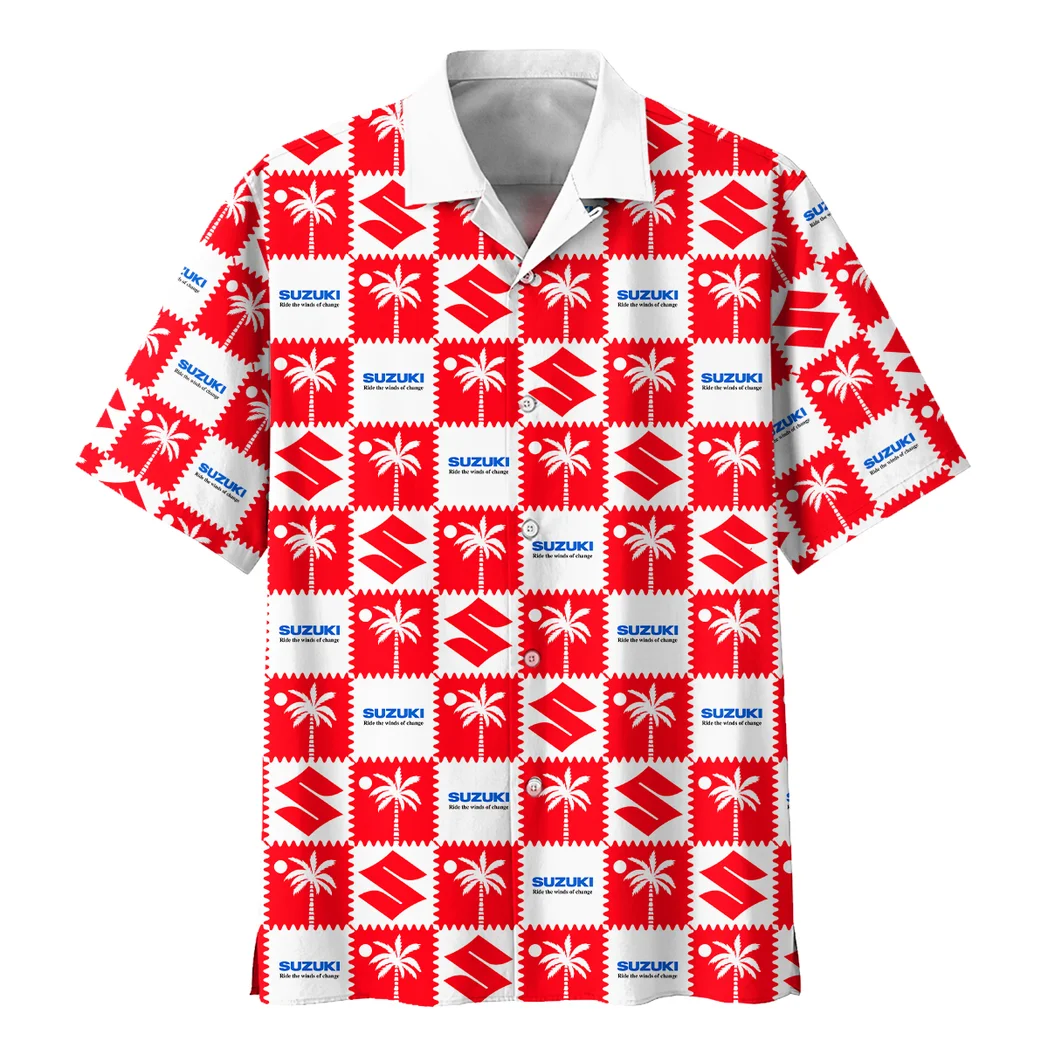 Suzuki Hawaiian Shirt Logo Exclusive, Street Racer Button Shirt HVN1540SU