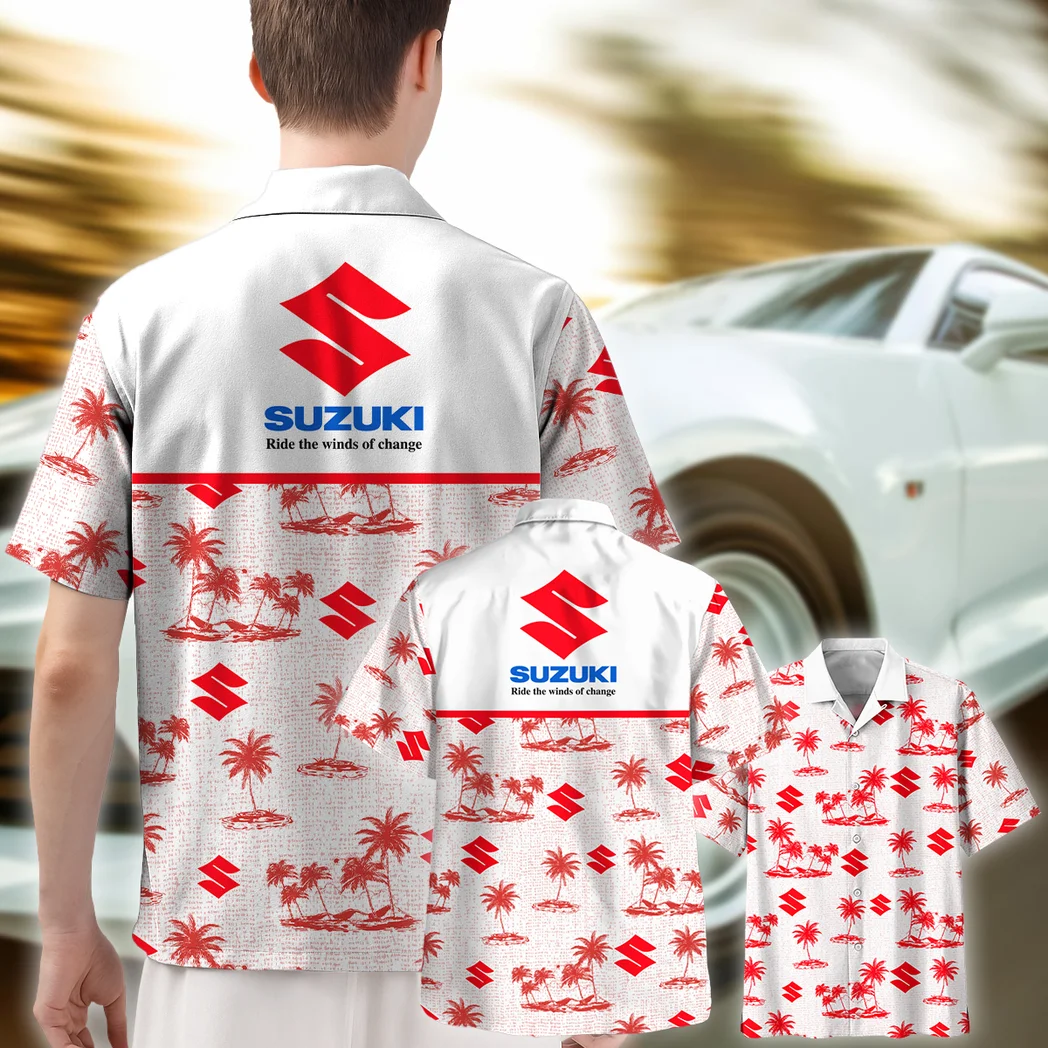Suzuki Hawaiian Shirt Tropical Style, Street Racer Button Shirt HVN1536SU
