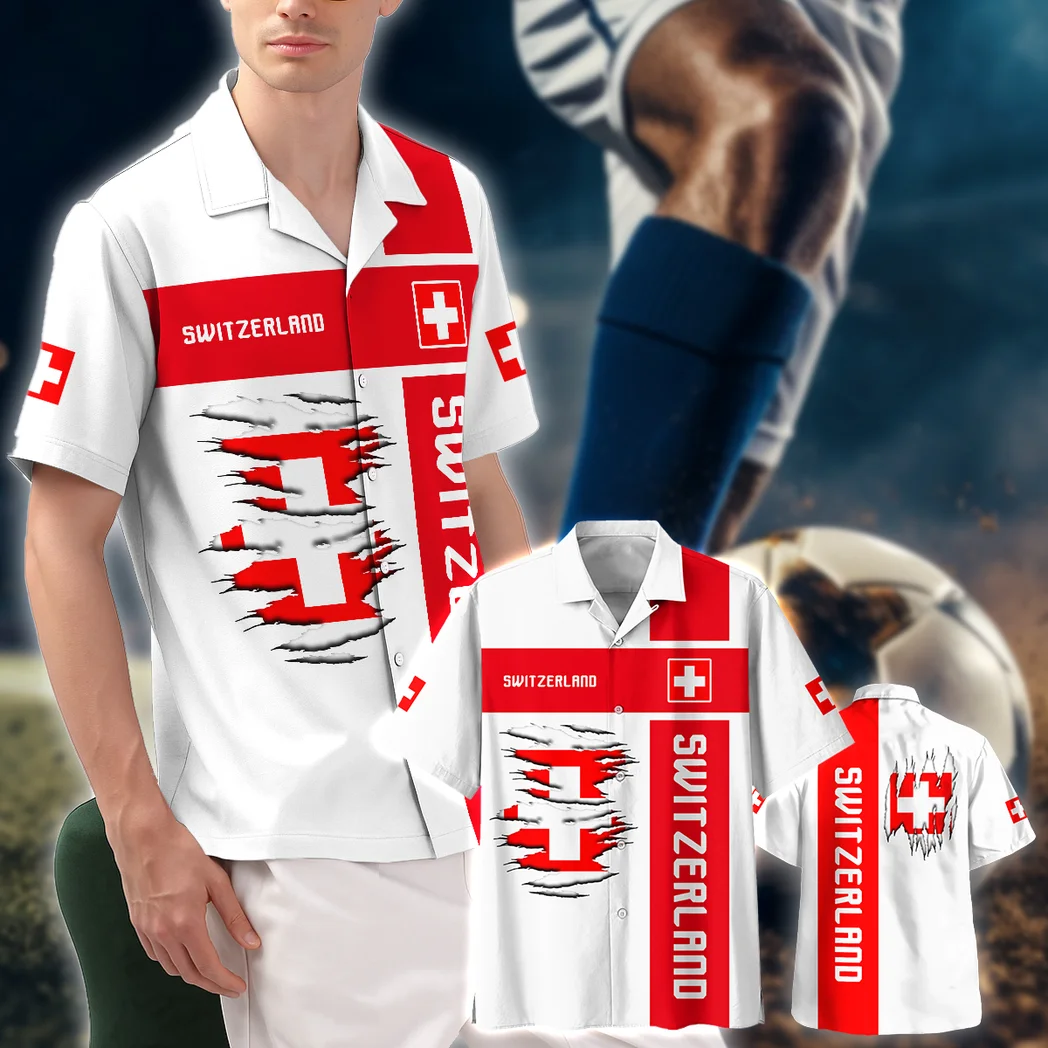 Switzerland Hawaiian Shirt FIFA World Cup 26 Limited Edition, Summer Spirit Button Shirt HVN1588SW