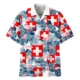 Switzerland Hawaiian Shirt FIFA World Cup 26 Tropical Style, Tropical Supporter Button Shirt HVN1587SW