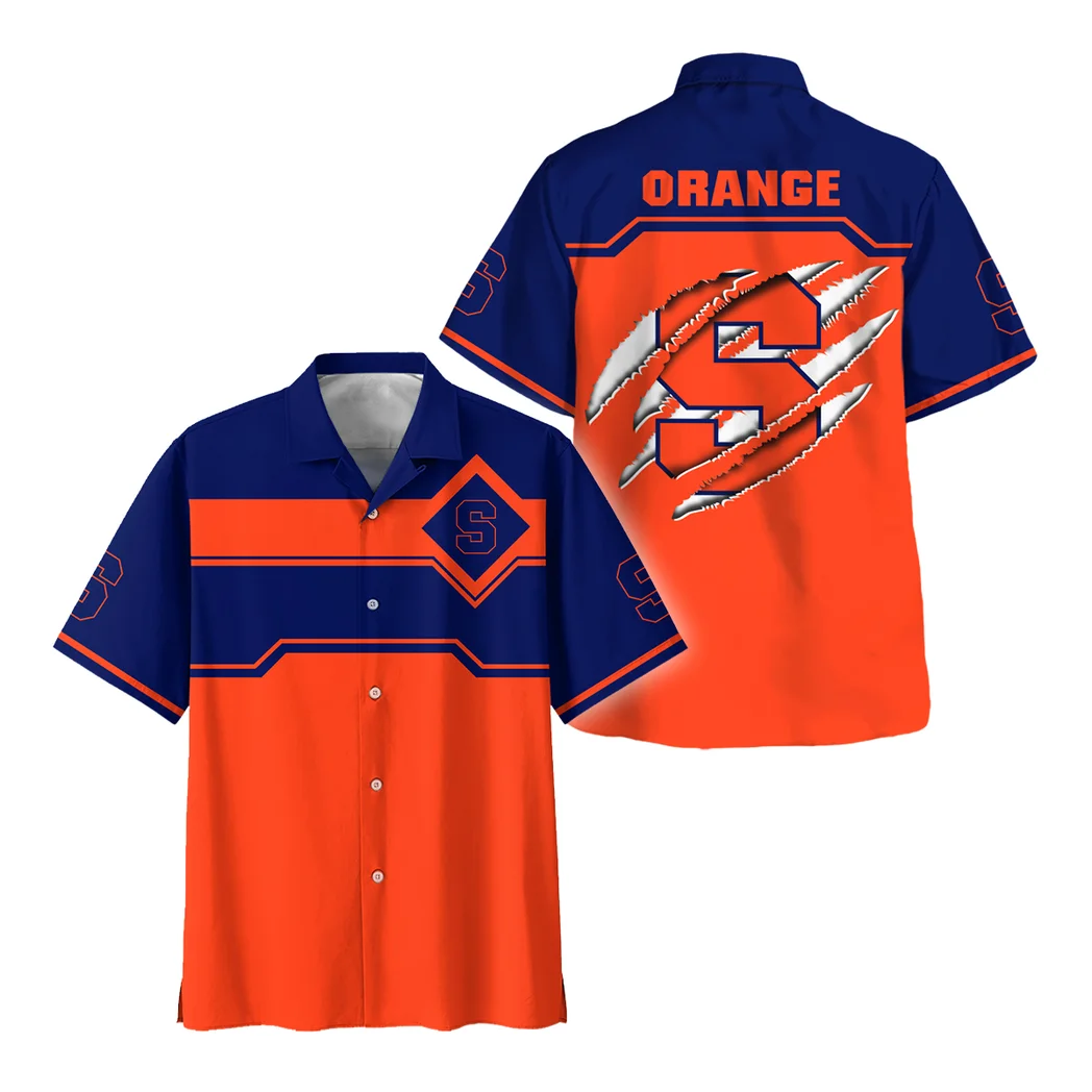 Syracuse Orange Hawaiian Shirt Logo Print, True Supporter Button Shirt HVN1469SO