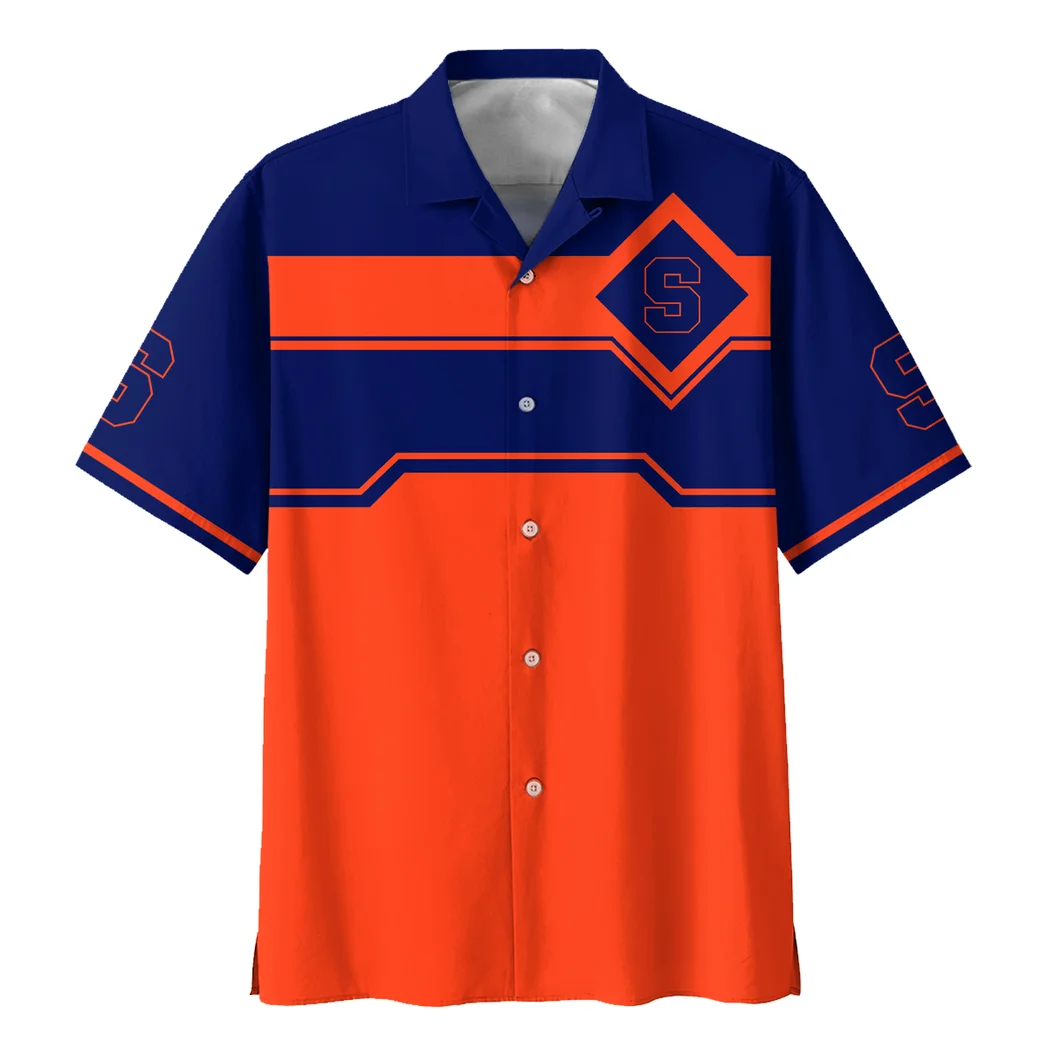 Syracuse Orange Hawaiian Shirt Logo Print, True Supporter Button Shirt HVN1469SO