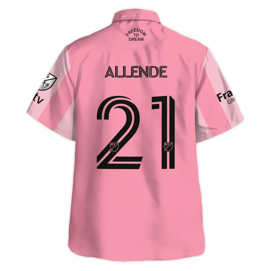 Tadeo Allende Inter Miami Hawaiian Shirt Champions MLS 2025, Tropical Supporter Button Shirt HVN1419TA