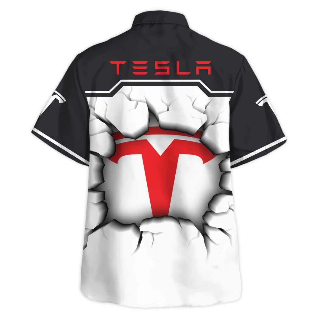Tesla Hawaiian Shirt, Bold Driver Button Shirt HVN1400TE