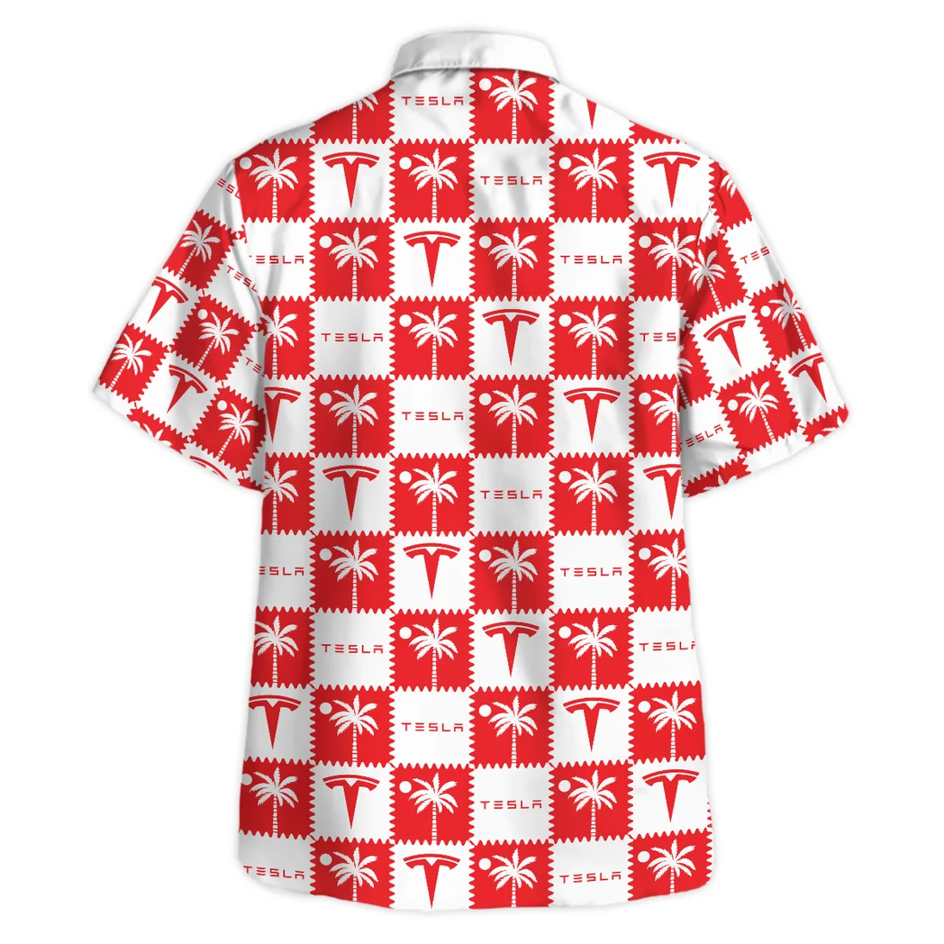 Tesla Hawaiian Shirt Logo Exclusive, Performance Gear Button Shirt HVN1540TE