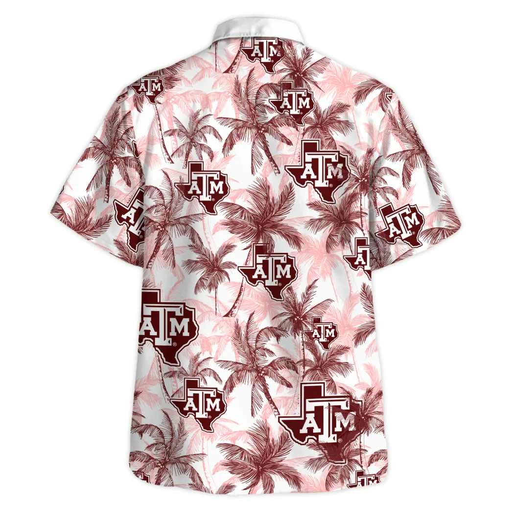 Texas A&M Aggies Hawaiian Shirt Logo Print, Fan Lifestyle Button Shirt HVN1468TA