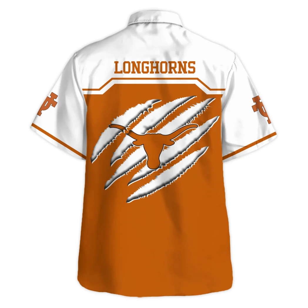 Texas Longhorns Hawaiian Shirt Logo Print, Everyday Fan Button Shirt HVN1469TL