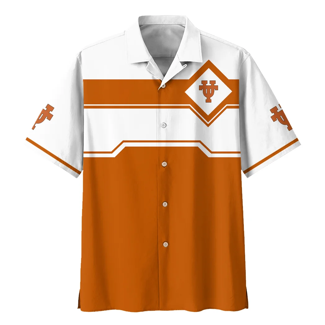 Texas Longhorns Hawaiian Shirt Logo Print, Everyday Fan Button Shirt HVN1469TL