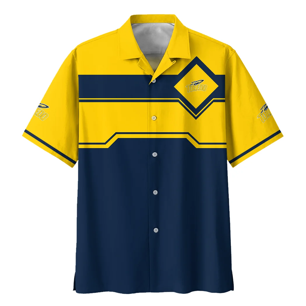 Toledo Rockets Hawaiian Shirt Logo Print, Victory Vibe Button Shirt HVN1469TR