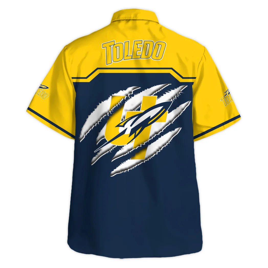 Toledo Rockets Hawaiian Shirt Logo Print, Victory Vibe Button Shirt HVN1469TR