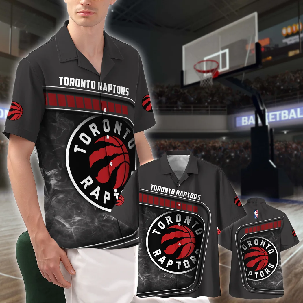 Toronto Raptors Hawaiian Shirt Excluisve Logo, Stadium Energy Button Shirt HVN1527TR