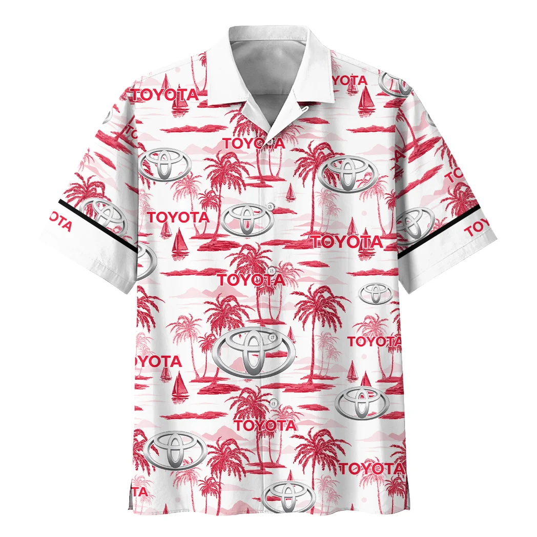 Toyota Hawaiian Shirt Exclusive Logo, Motorsport Vibe Button Shirt HVN1534TO