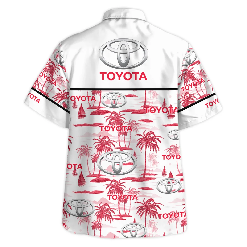 Toyota Hawaiian Shirt Exclusive Logo, Motorsport Vibe Button Shirt HVN1534TO