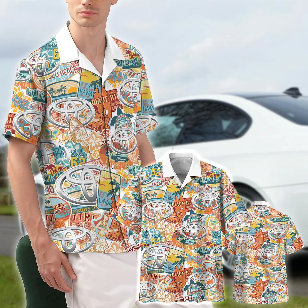 Toyota Hawaiian Shirt Exclusive Logo, Road-Trip Ready Button Shirt HVN1539TO