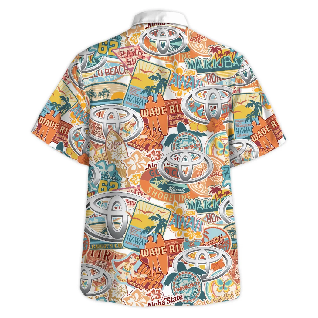 Toyota Hawaiian Shirt Exclusive Logo, Road-Trip Ready Button Shirt HVN1539TO