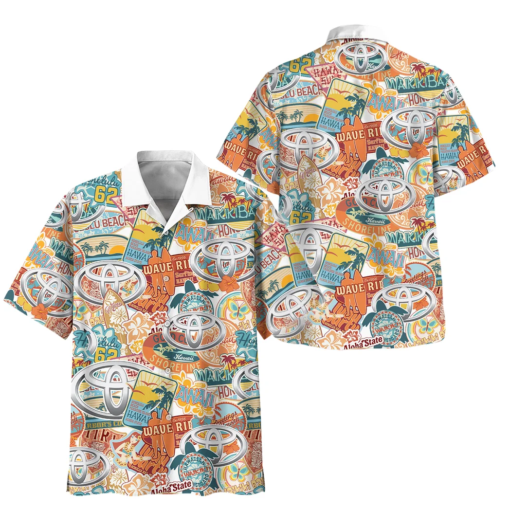 Toyota Hawaiian Shirt Exclusive Logo, Road-Trip Ready Button Shirt HVN1539TO
