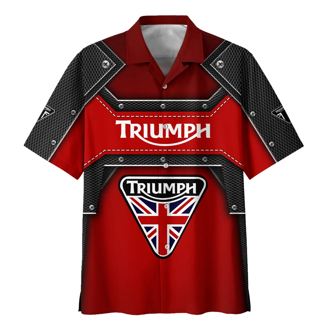 Triumph Motorcycle Hawaiian Shirt, Custom Ride Button Shirt HVN1401TM