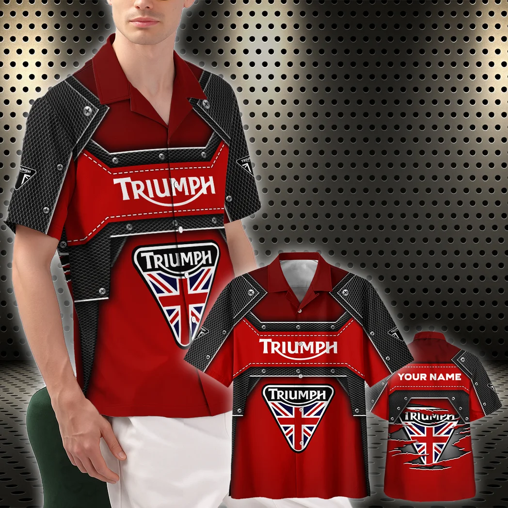 Triumph Motorcycle Hawaiian Shirt, Custom Ride Button Shirt HVN1401TM