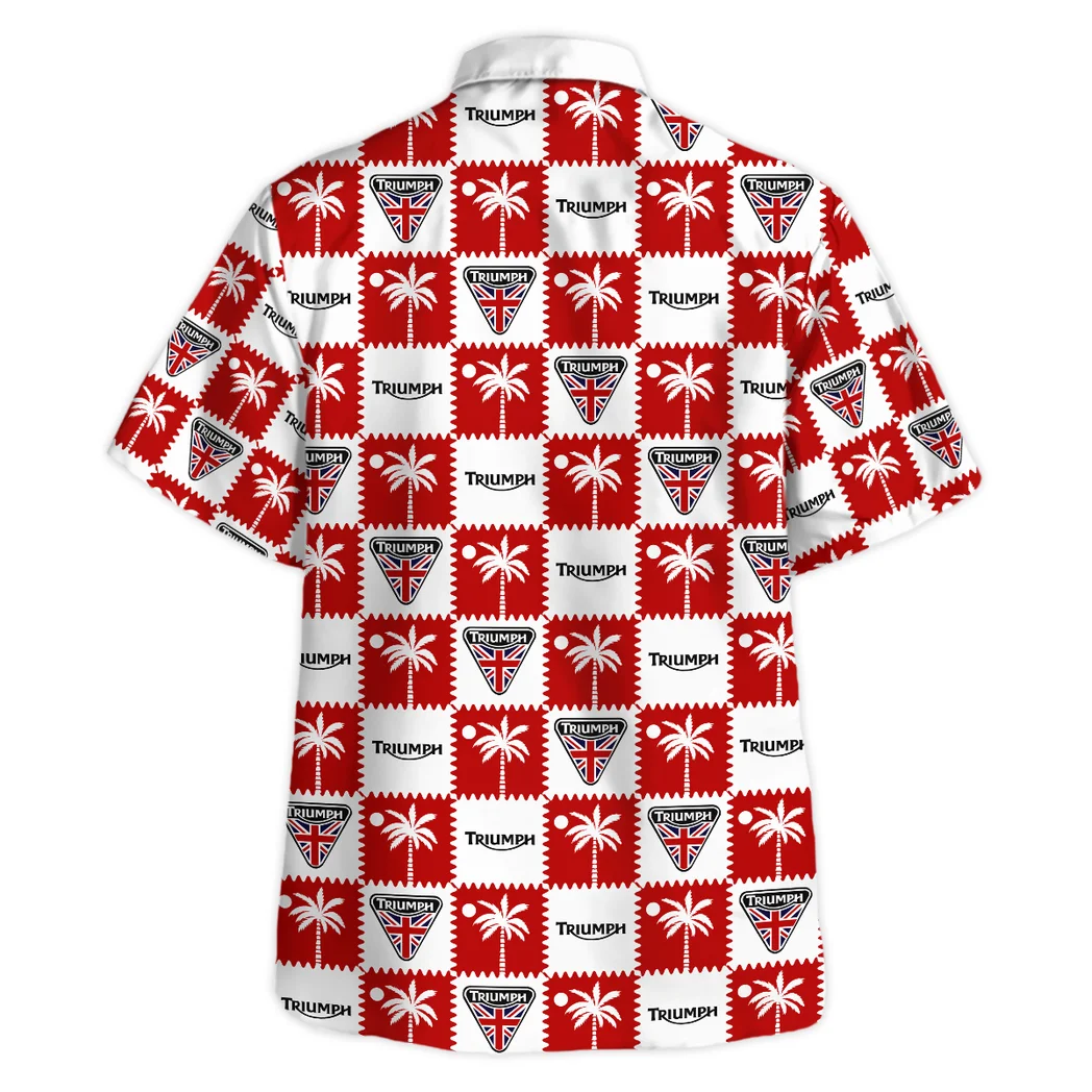 Triumph Motorcycle Hawaiian Shirt Logo Exclusive, Car Meet Button Shirt HVN1540TM