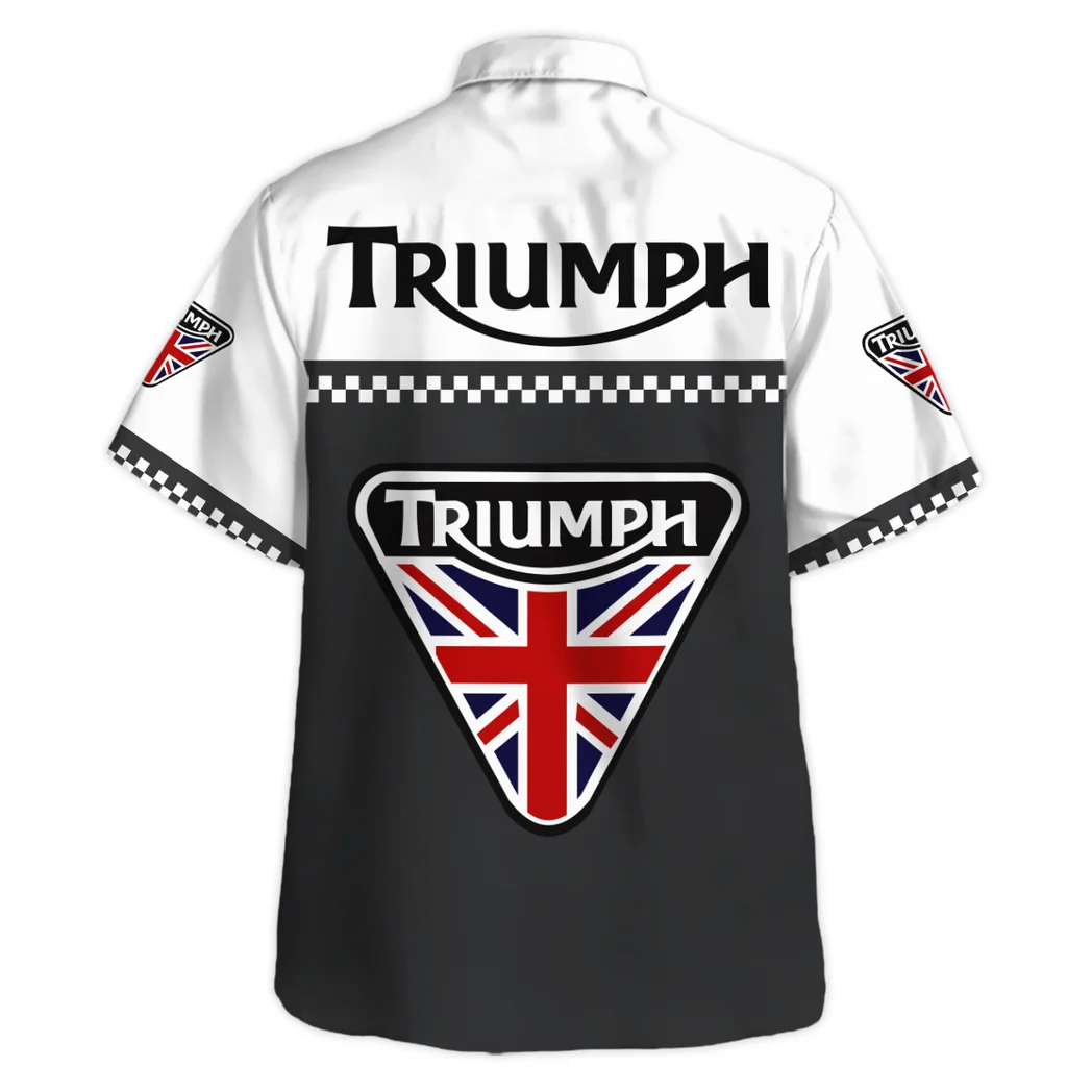Triumph Motorcycle Hawaiian Shirt, Performance Gear Button Shirt HVN1385TM