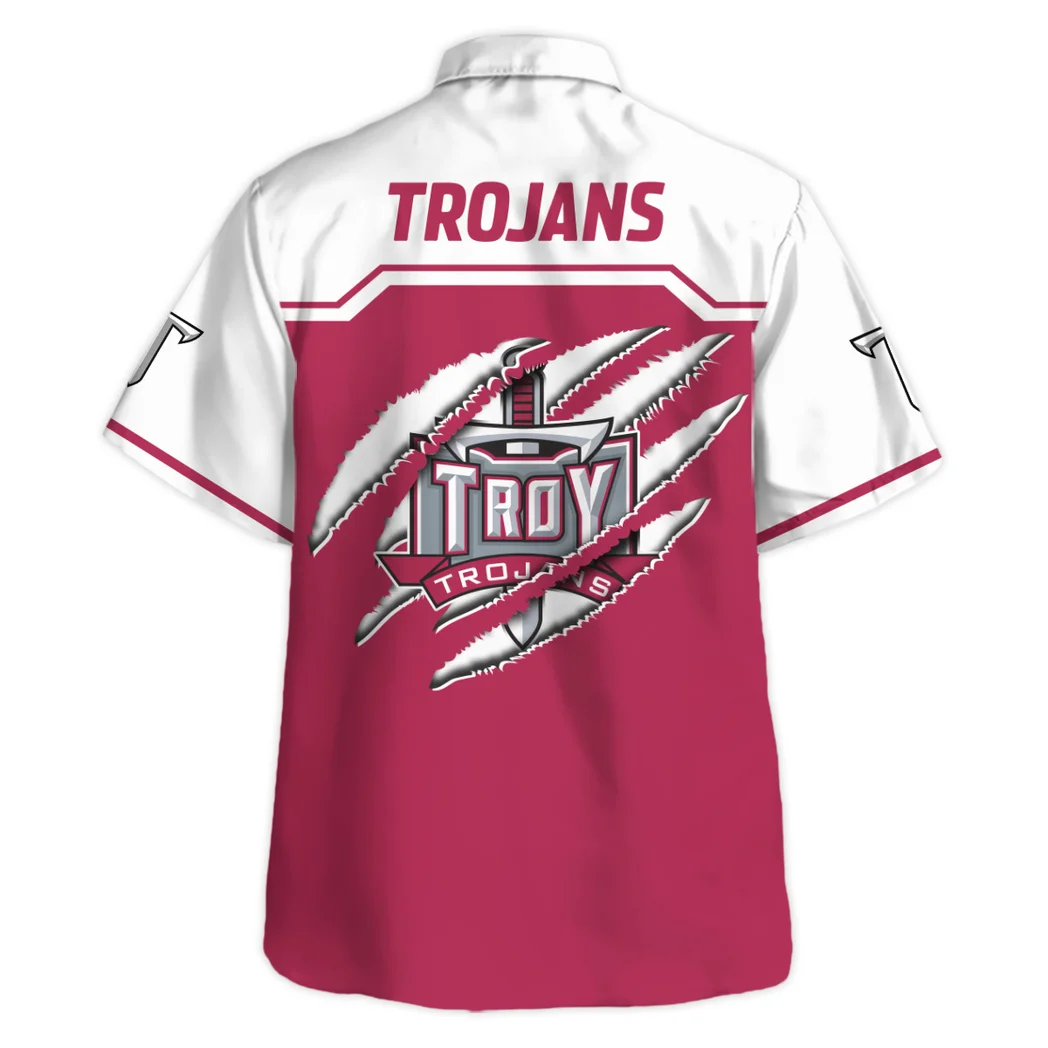 Troy Trojans Hawaiian Shirt Logo Print, Fan Vibe Button Shirt HVN1469TT